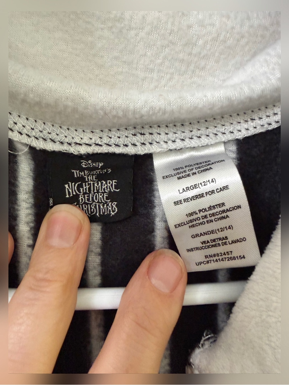 Disney The Nightmare Before Christmas Jack Skellington Onesie Costume - L - Picture 7 of 10